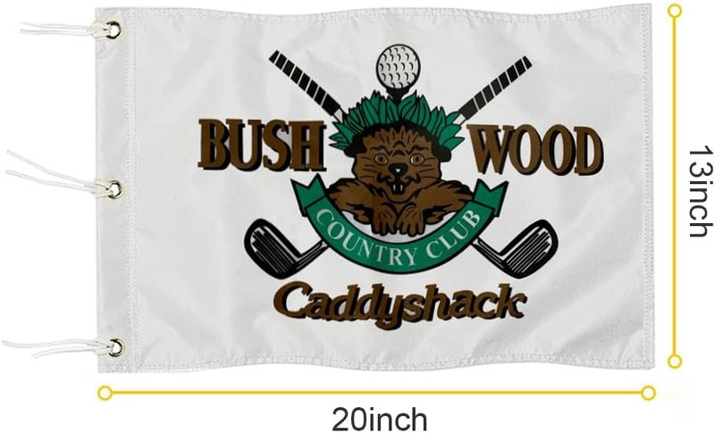2BUT Standard Bushwood Country Club .Golf Pin Flag Practic Putting Green Golf Flag For Backyard Garden Double-Sewn 600D Nylon Miniature Pin Flag (BWD 20"X13" Grommet) - Image 2